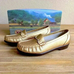 SAS Comfort Loafer Metallic Gold Dressy Formal Size 6 Shoes